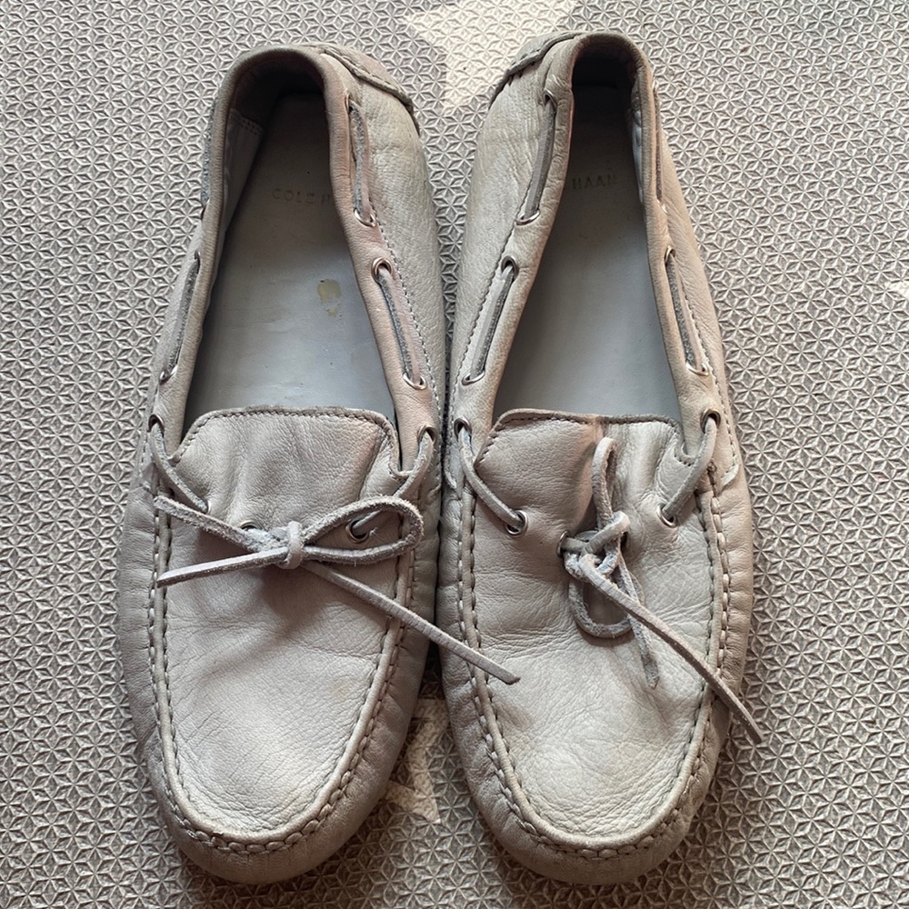 Light gray loafers
